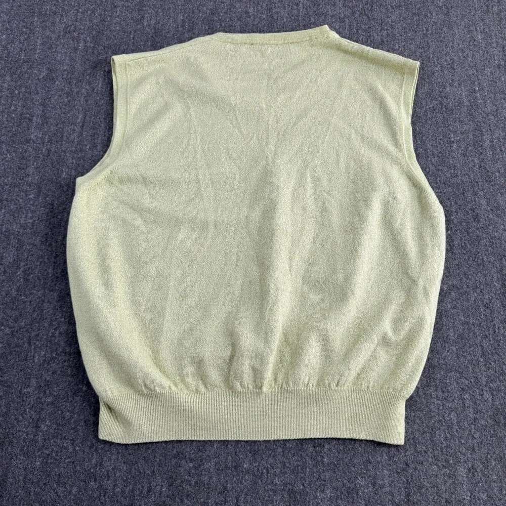 The Doonbeg Collection Men's XL Wool Cotton Golf Sweater Vest V-Neck Made Italy